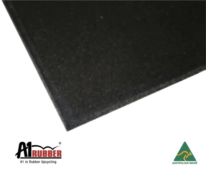 A1 Rubber Plain Black 15mm Gym Tile