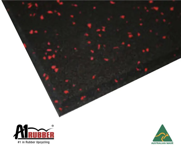 A1 Rubber Red Speckle 15mm Gym Tile