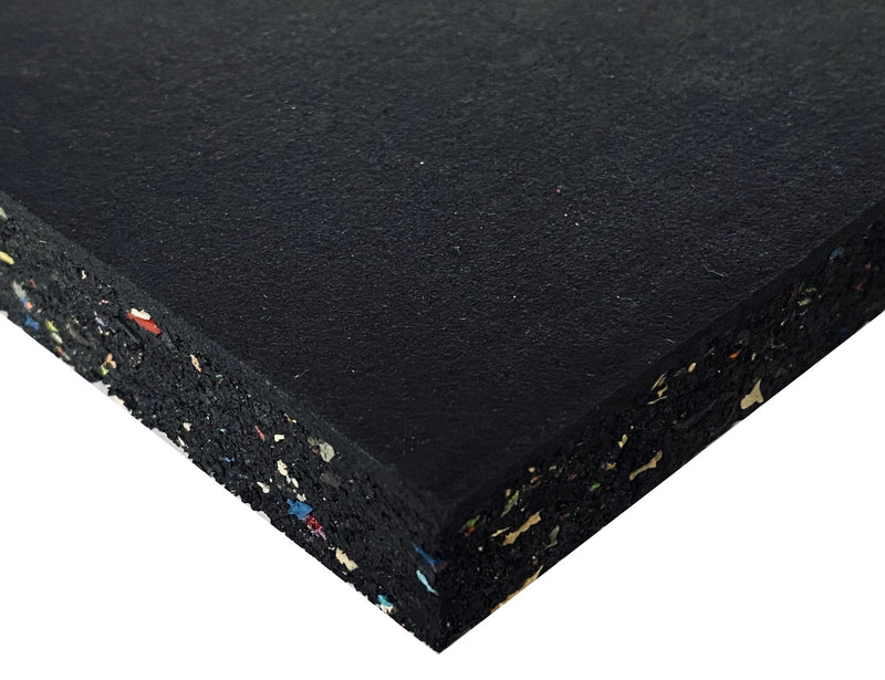 Legend 15mm Rubber Gym Tile - Plain Black